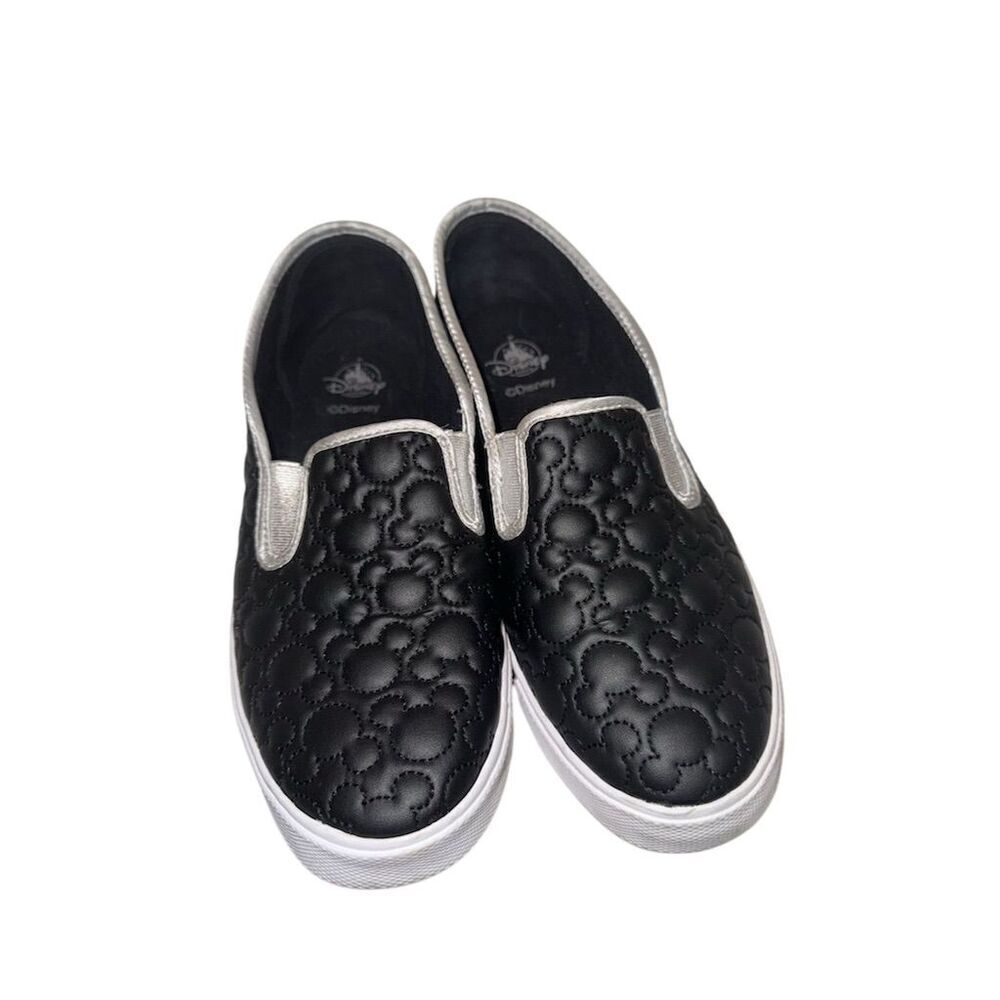Disney Parks Mickey Mouse Black Slip On Shoes Size 10